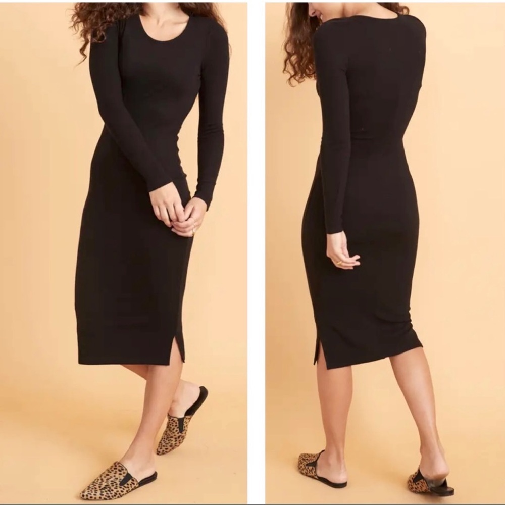 Marine Layer Lexi Ribbed Long sleeve dress